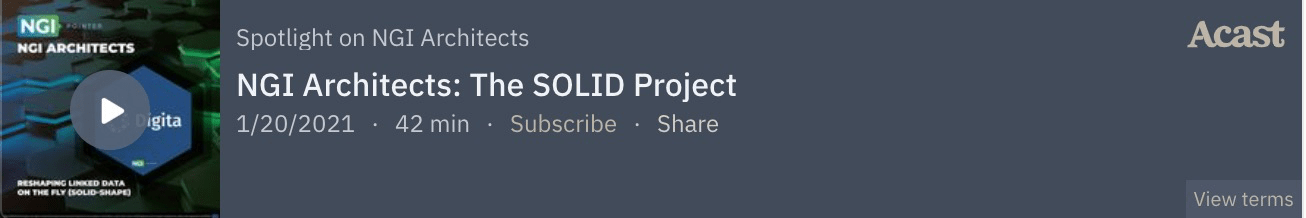 NGI Architects: The SOLID Project - podcast